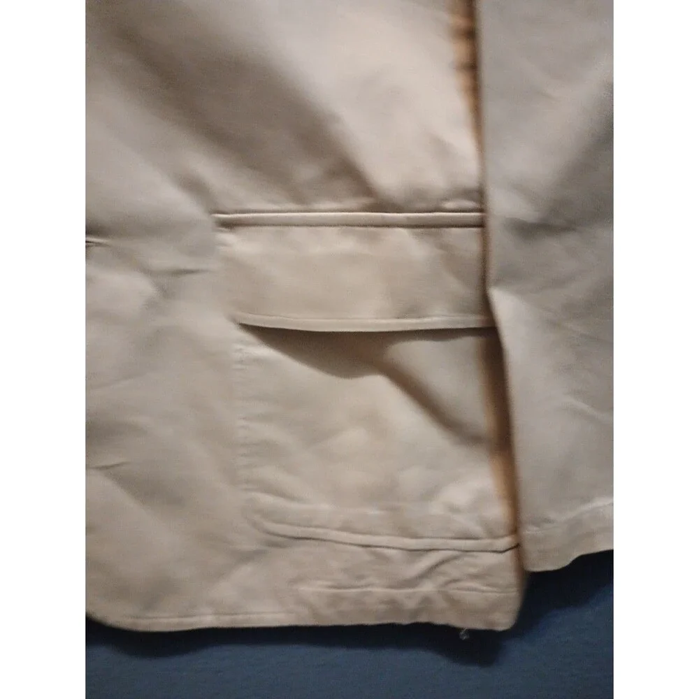 Vintage Route 66 100% Cotton Brown Khaki Blazer Jacket Size Large